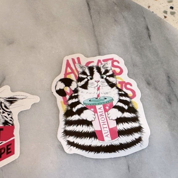 Water Bottle Stickers Kitty Cat PET Animal‎ Tumbler, Laptop, Phone Stickers Set - Picture 7 of 8